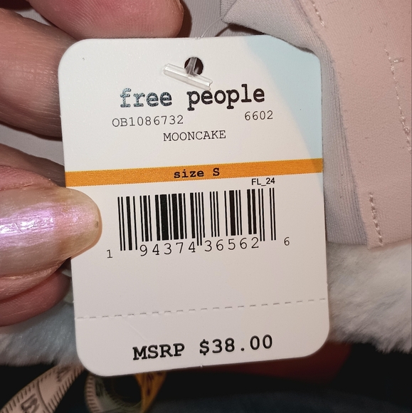 Free People Erin Neo Plunge Scuba Bralette Mooncake Small (NWOT) - Picture 4 of 9